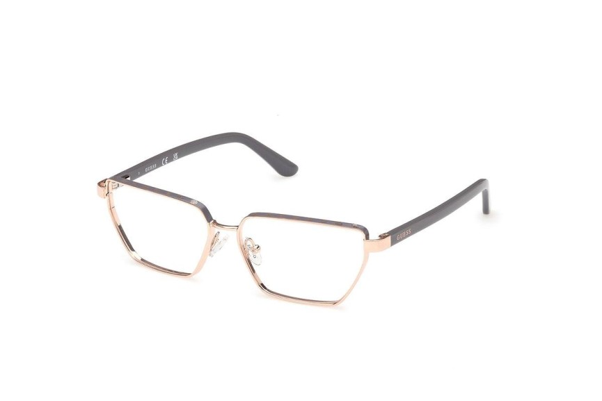 Okulary korekcyjne Guess GU50123 028 Prostokątne Złote