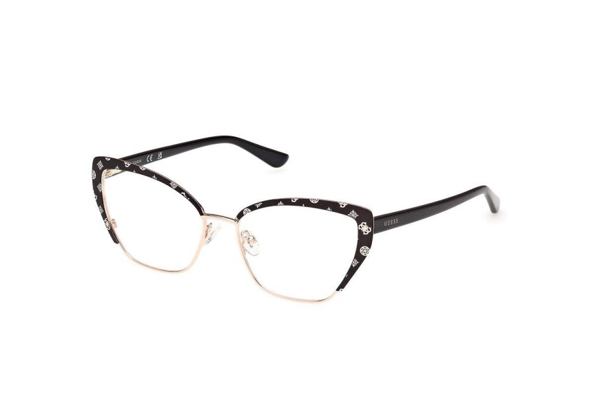 Okulary korekcyjne Guess GU50122 005 Kocie oczy Czarne