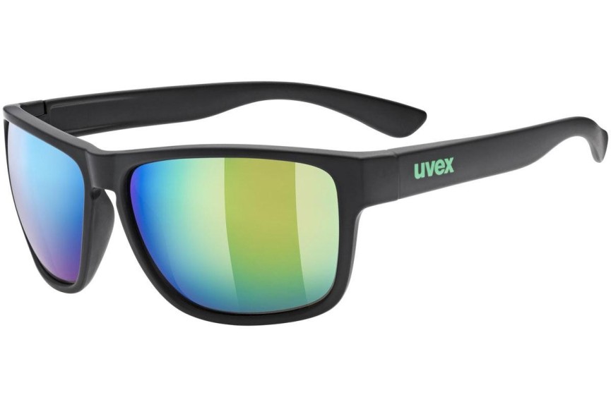 Okulary przeciwsłoneczne uvex lgl 36 colorvision Black Mat S3 Kwadratowe Czarne