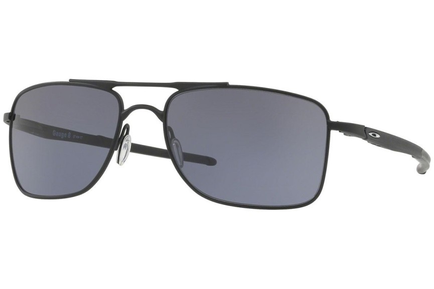 Okulary przeciwsłoneczne Oakley Gauge 8 OO4124-01 Prostokątne Czarne