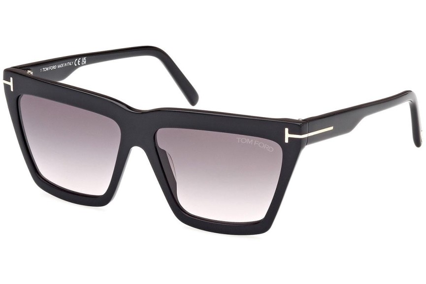 Okulary przeciwsłoneczne Tom Ford FT1110 01B Kwadratowe Czarne