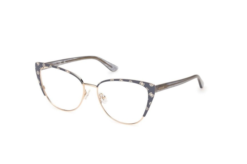 Okulary korekcyjne Guess GU50121 020 Kocie oczy Szare