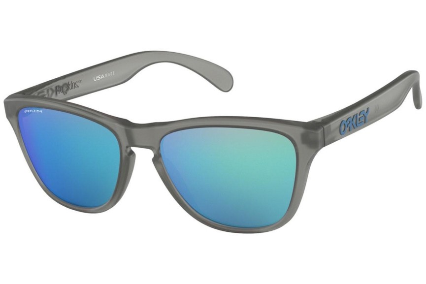 Okulary przeciwsłoneczne Oakley Frogskins XS OJ9006-05 PRIZM Kwadratowe Szare