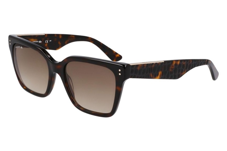 Okulary przeciwsłoneczne Lacoste L6022S 230 Prostokątne Havana