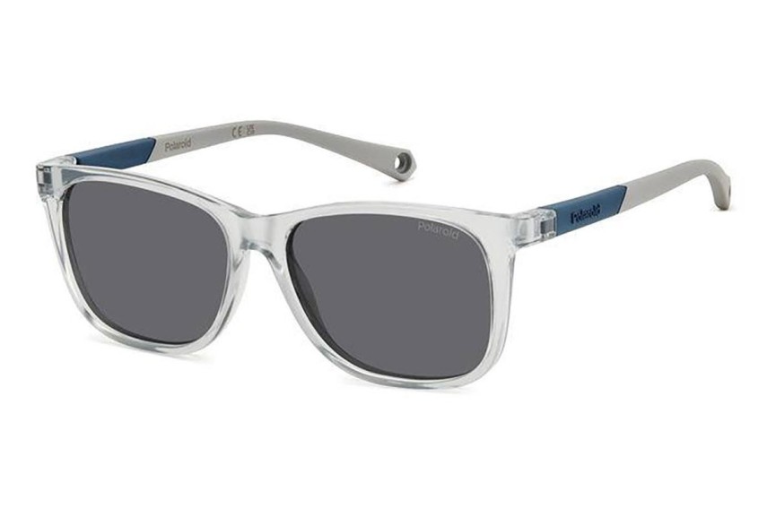 Ochelari de soare Polaroid Junior PLD8058/S KB7/M9 Polarized Dreptunghiulari Gri