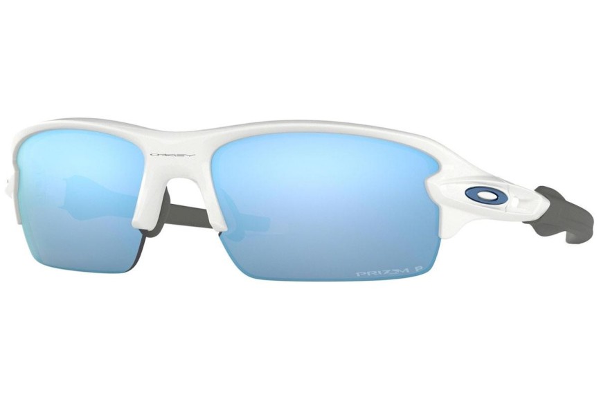 Ochelari de soare Oakley Flak XS OJ9005-06 PRIZM Polarized Dreptunghiulari Albi