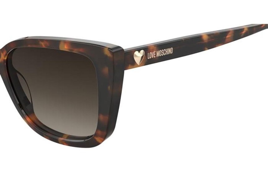 Ochelari de soare Love Moschino MOL073/S H7P/HA Dreptunghiulari Havana