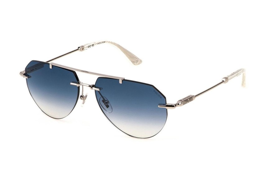 Okulary przeciwsłoneczne Police SPLN42 0579 Pilotki (Aviator) Srebrne
