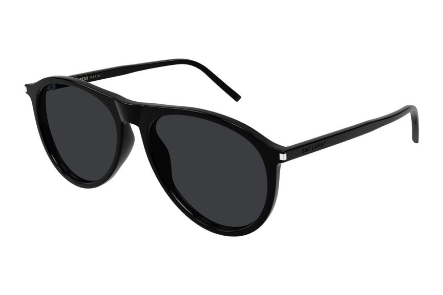 Okulary przeciwsłoneczne Saint Laurent SL667 001 Pilotki (Aviator) Czarne