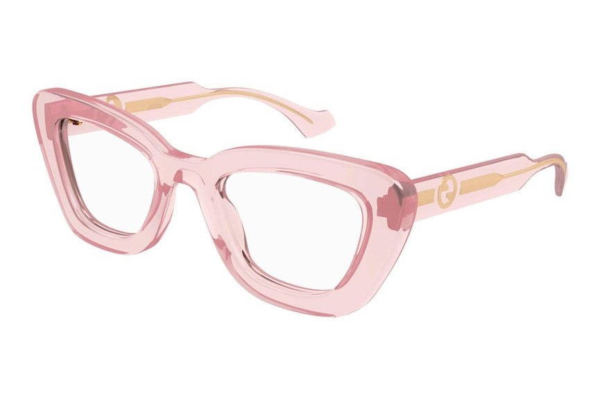 Okulary korekcyjne Gucci GG1555O 003 Kocie oczy Różowe