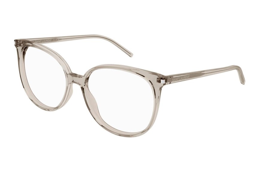 Okulary korekcyjne Saint Laurent SL39 010 Okrągłe Beżowe