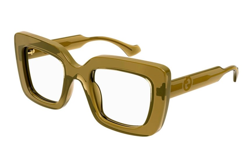 Okulary korekcyjne Gucci GG1554O 004 Prostokątne Brązowe