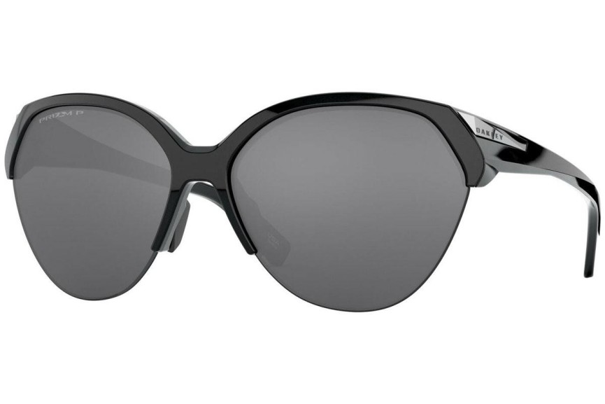 Okulary przeciwsłoneczne Oakley Trailing Point OO9447 944704 Polarized Okrągłe Czarne