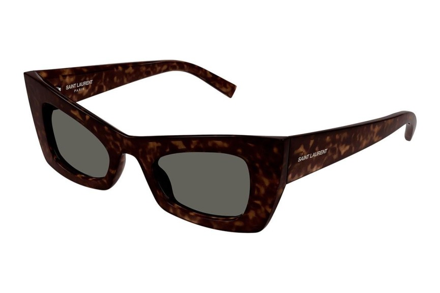 Okulary przeciwsłoneczne Saint Laurent SL702 002 Kocie oczy Havana