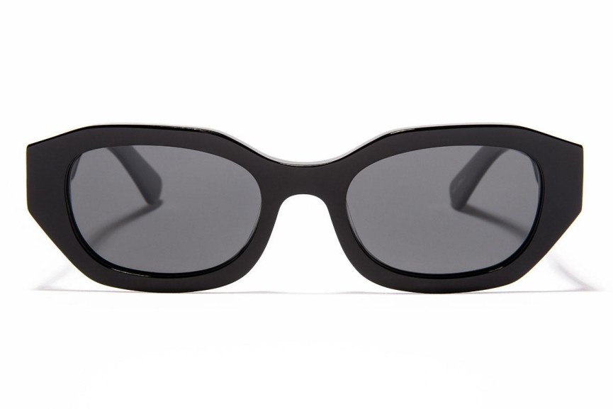 Solbriller Kohe by eyerim Kris Black Polarized Oval Sort