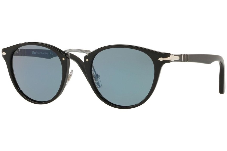 Okulary przeciwsłoneczne Persol Typewriter Edition PO3108S 95/56 Okrągłe Czarne