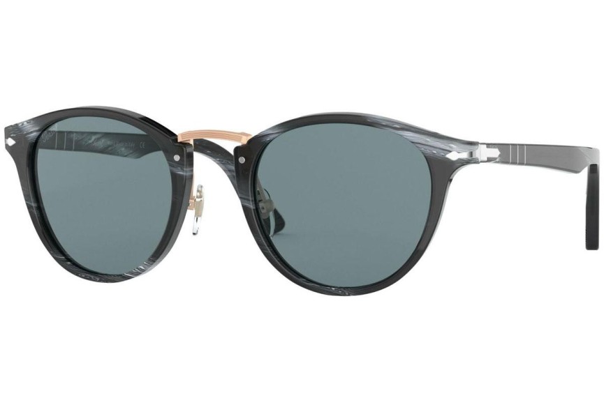 Okulary przeciwsłoneczne Persol PO3108S 111456 Okrągłe Czarne