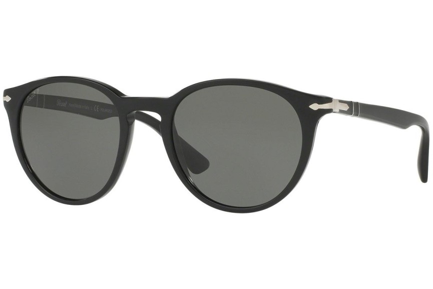 Okulary przeciwsłoneczne Persol Galleria '900 Collection PO3152S 901458 Polarized Okrągłe Czarne