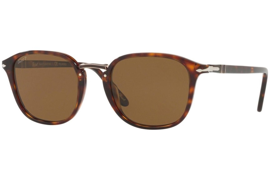 Okulary przeciwsłoneczne Persol Combo Evolution Collection PO3186S 24/57 Polarized Kwadratowe Havana