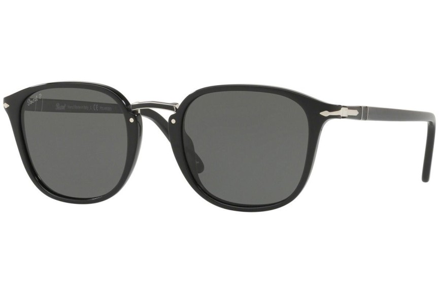 Okulary przeciwsłoneczne Persol Combo Evolution Collection PO3186S 95/58 Polarized Kwadratowe Czarne