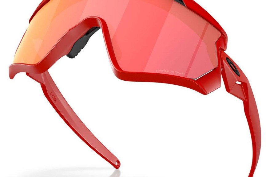 Okulary przeciwsłoneczne Oakley Wind Jacket 2.0 OO9418 941825 PRIZM Torch Pojedyncze | Shield Czerwone