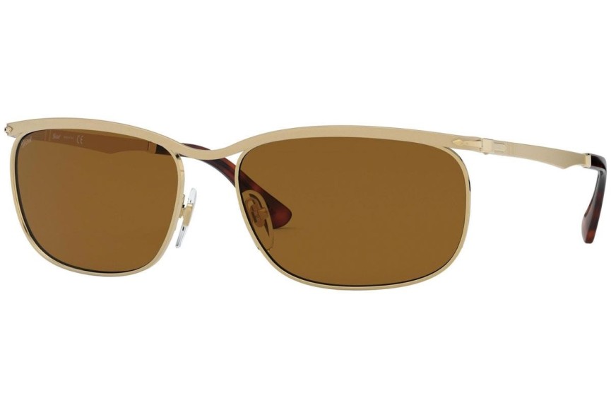 Okulary przeciwsłoneczne Persol Key West PO2458S 107633 Prostokątne Złote