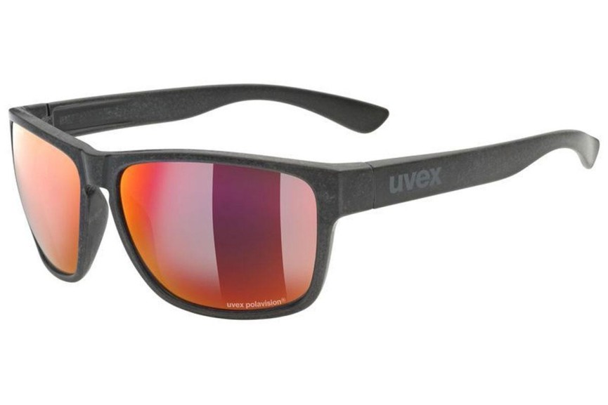 Okulary przeciwsłoneczne uvex lgl ocean P Black Mat S3 Polarized Prostokątne Czarne