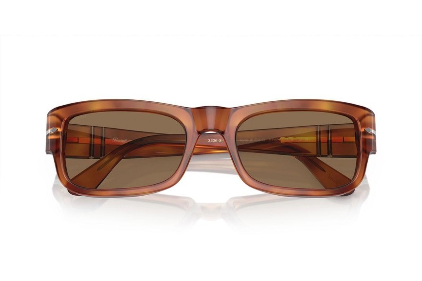 Okulary przeciwsłoneczne Persol PO3326S 96/GI Prostokątne Brązowe