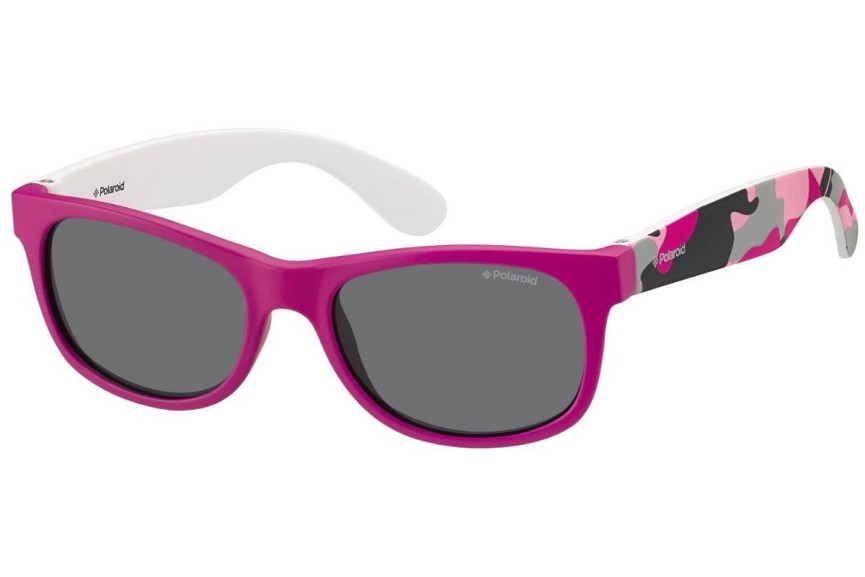 Okulary przeciwsłoneczne Polaroid Junior P0300 TCS/Y2 Polarized Kwadratowe Różowe
