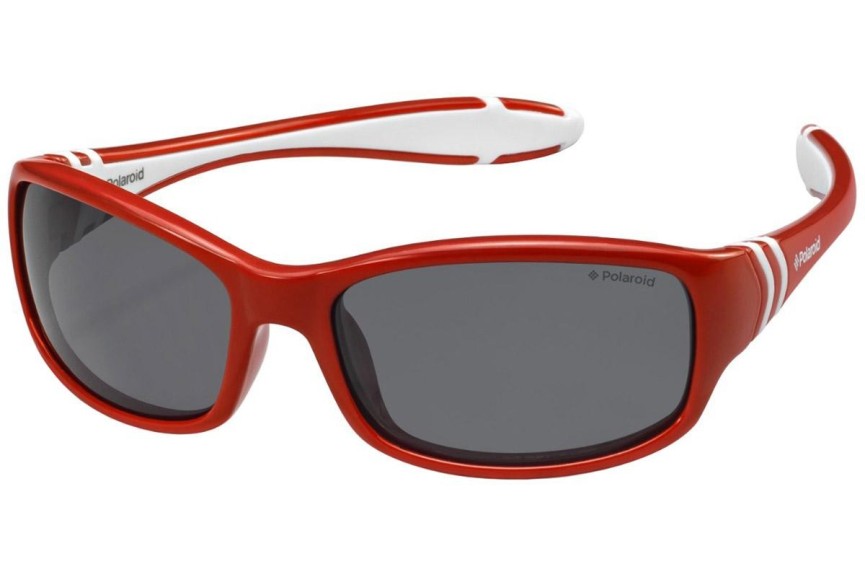 Okulary przeciwsłoneczne Polaroid Junior PLD8000/S T15/Y2 Polarized Prostokątne Czerwone