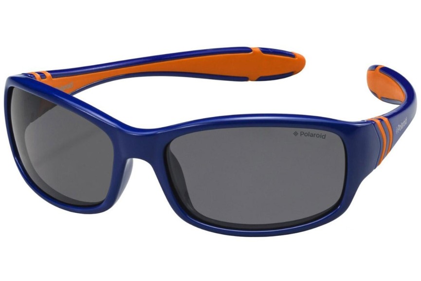 Okulary przeciwsłoneczne Polaroid Junior PLD8000/S T19/Y2 Polarized Prostokątne Niebieskie