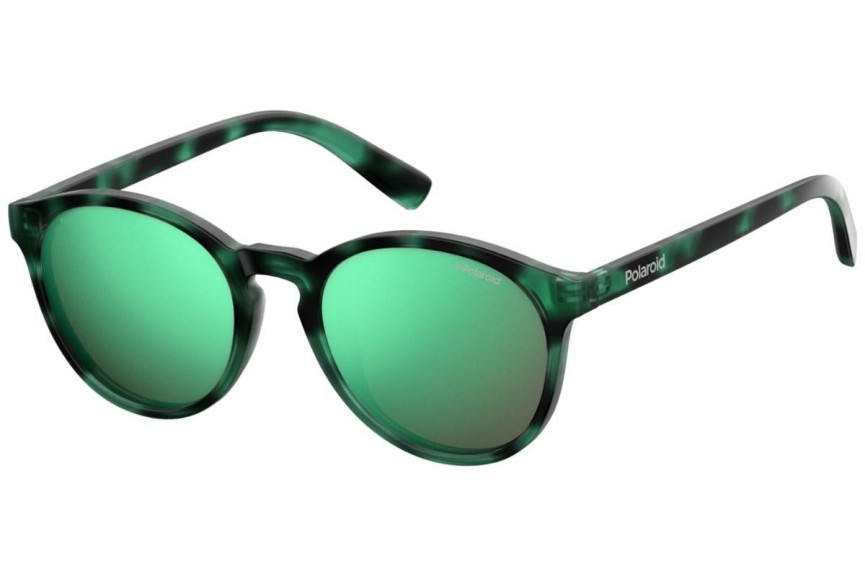 Okulary przeciwsłoneczne Polaroid Junior PLD8024/S PHW/5Z Polarized Okrągłe Zielone