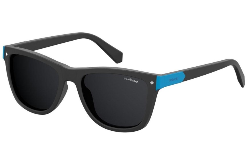 Okulary przeciwsłoneczne Polaroid Junior PLD8025/S 003/M9 Polarized Prostokątne Czarne