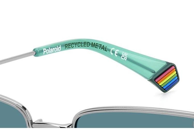 Слънчеви очила Polaroid PLD6227/S/X 6LB/C3 Polarized Правоъгълни Сребърна