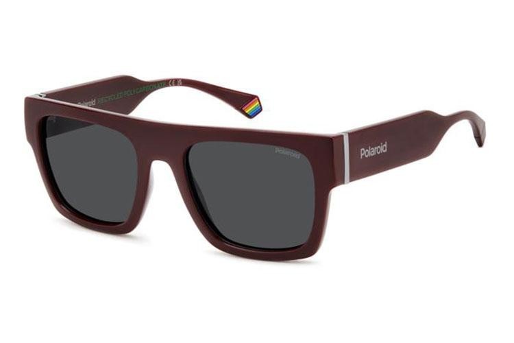 Okulary przeciwsłoneczne Polaroid PLD6224/S/X LHF/M9 Polarized Flat Top Czerwone