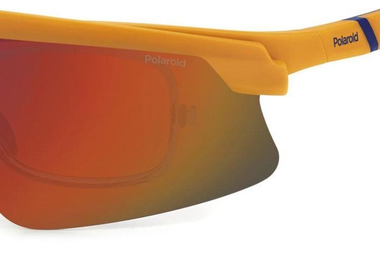 Okulary przeciwsłoneczne Polaroid PLD7056/CI/S 2M5/OZ Polarized Prostokątne Pomarańczowe