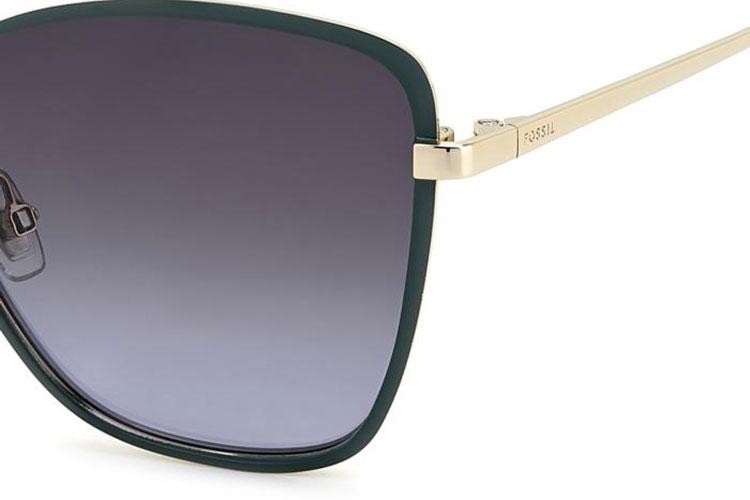 Okulary przeciwsłoneczne Fossil FOS3159/G/S 1ED/9O Kocie oczy Zielone