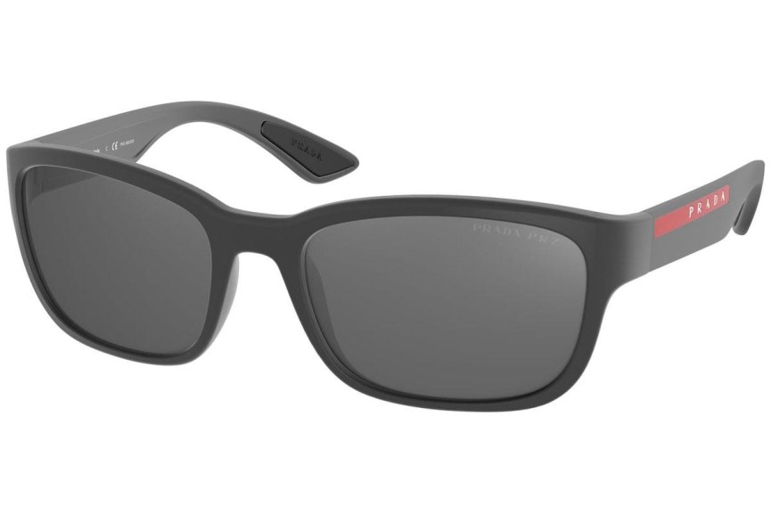 Okulary przeciwsłoneczne Prada Linea Rossa PS05VS UFK07H Polarized Prostokątne Szare