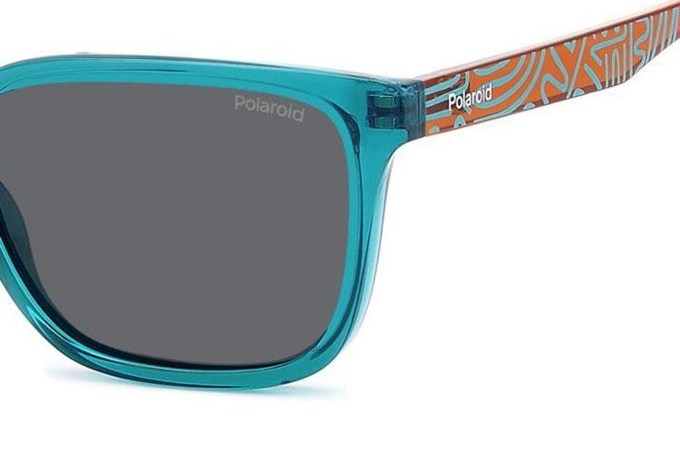 Слънчеви очила Polaroid Junior PLD8063/S TCF/M9 Polarized Правоъгълни Зелена