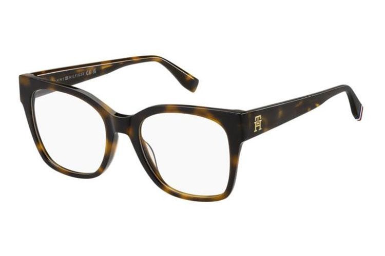 Ochelari Tommy Hilfiger TH2157 086 Dreptunghiulari Havana