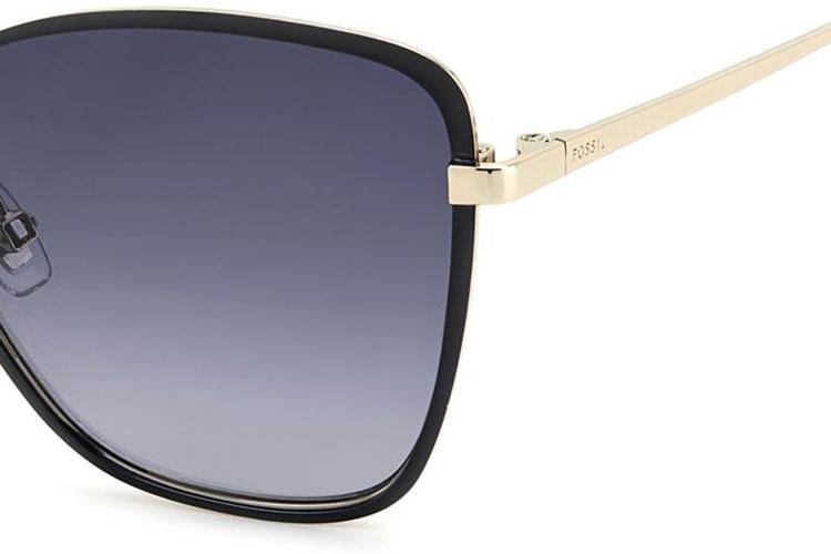 Okulary przeciwsłoneczne Fossil FOS3159/G/S 807/9O Kocie oczy Czarne