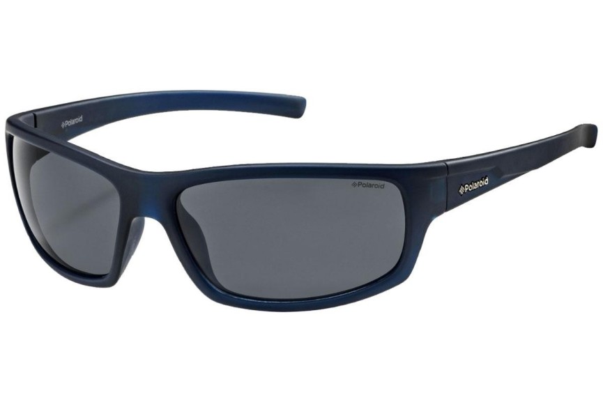 Okulary przeciwsłoneczne Polaroid P8411 148/Y2 Polarized Prostokątne Niebieskie