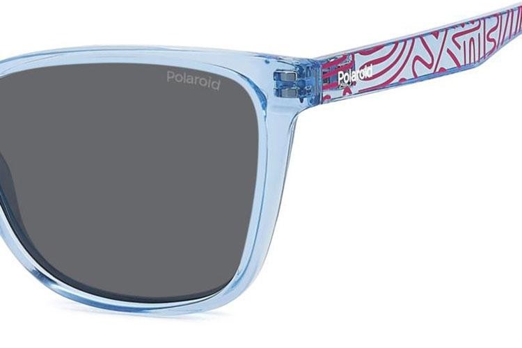 Okulary przeciwsłoneczne Polaroid Junior PLD8062/S MVU/M9 Polarized Kocie oczy Niebieskie