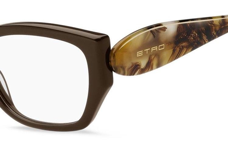 Okulary korekcyjne Etro ETRO0058 09Q Prostokątne Brązowe