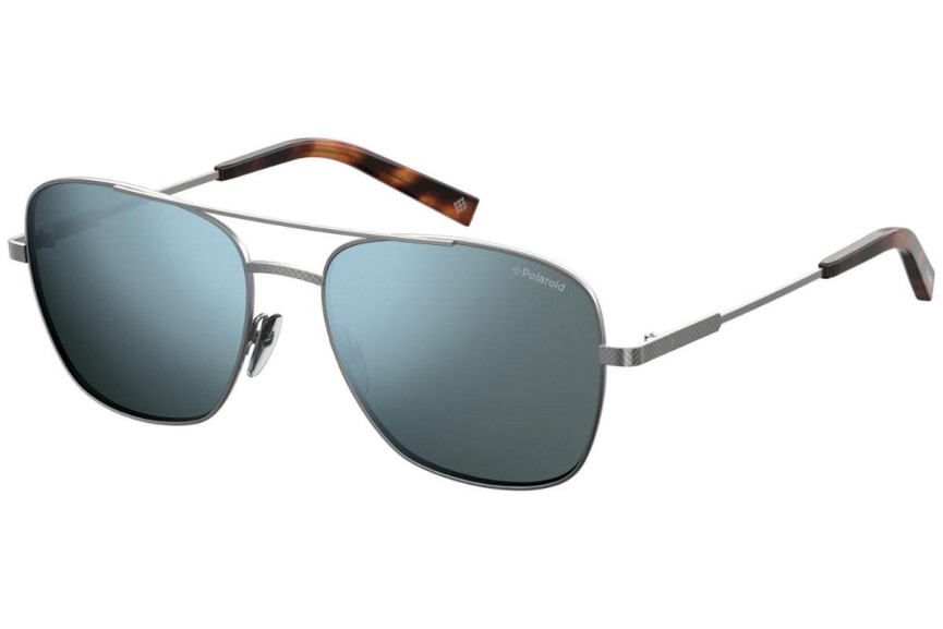 Okulary przeciwsłoneczne Polaroid PLD2068/S/X 6LB/5X Polarized Pilotki (Aviator) Srebrne