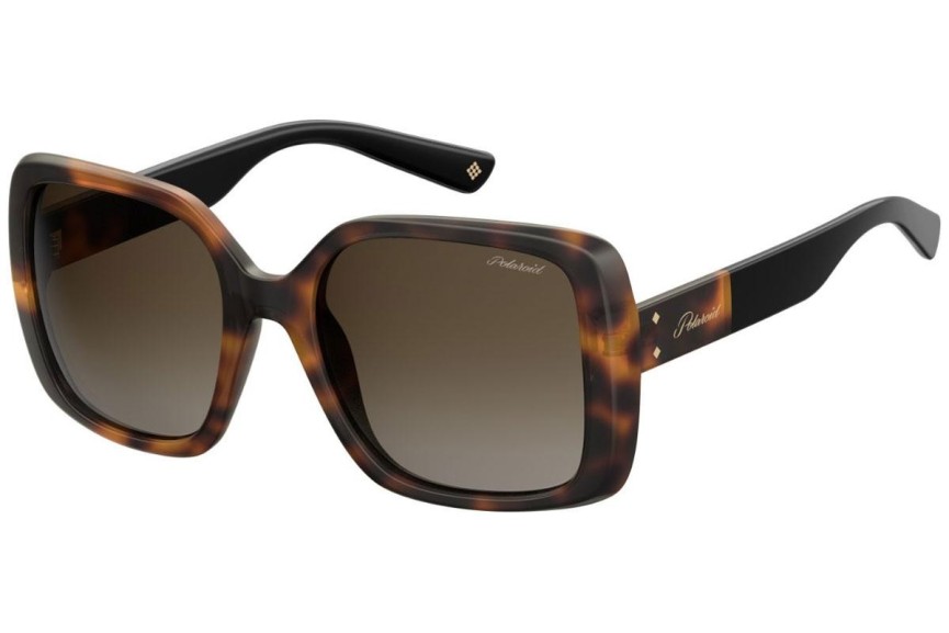 Okulary przeciwsłoneczne Polaroid PLD4072/S 086/LA Polarized Oversize Havana
