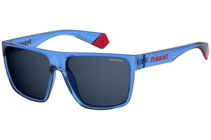 Okulary przeciwsłoneczne Polaroid #fedezselection Collection PLD6076/S PJP/C3 Polarized Flat Top Niebieskie
