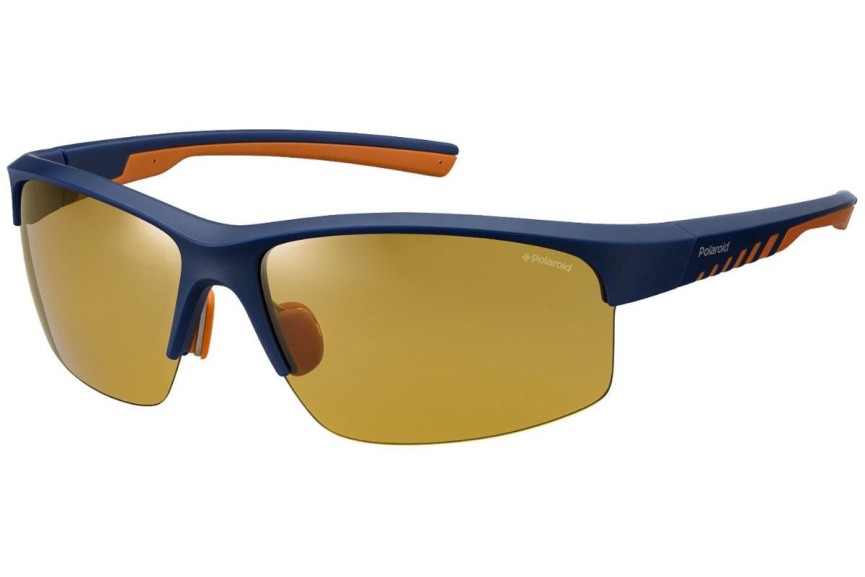 Okulary przeciwsłoneczne Polaroid Active Collection PLD7018/N/S LOX/MU Polarized Prostokątne Niebieskie