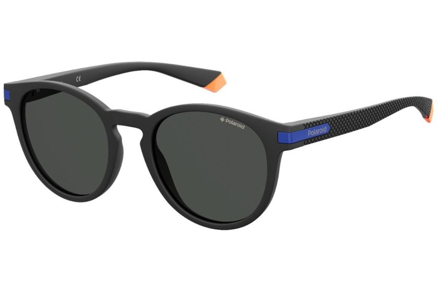 Okulary przeciwsłoneczne Polaroid Active Collection PLD2087/S 0VK/M9 Polarized Okrągłe Czarne