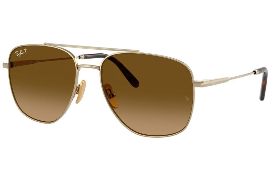 Слънчеви очила Ray-Ban RB8097 9265M2 Polarized Пилотни Златна